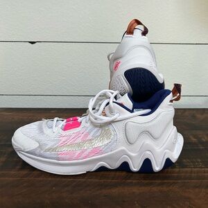 White, Blue, Pink, Silver